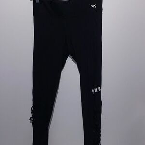 Pink Victoria's Secret Women's Black Active Ultimate Yoga Leggings Size Medium